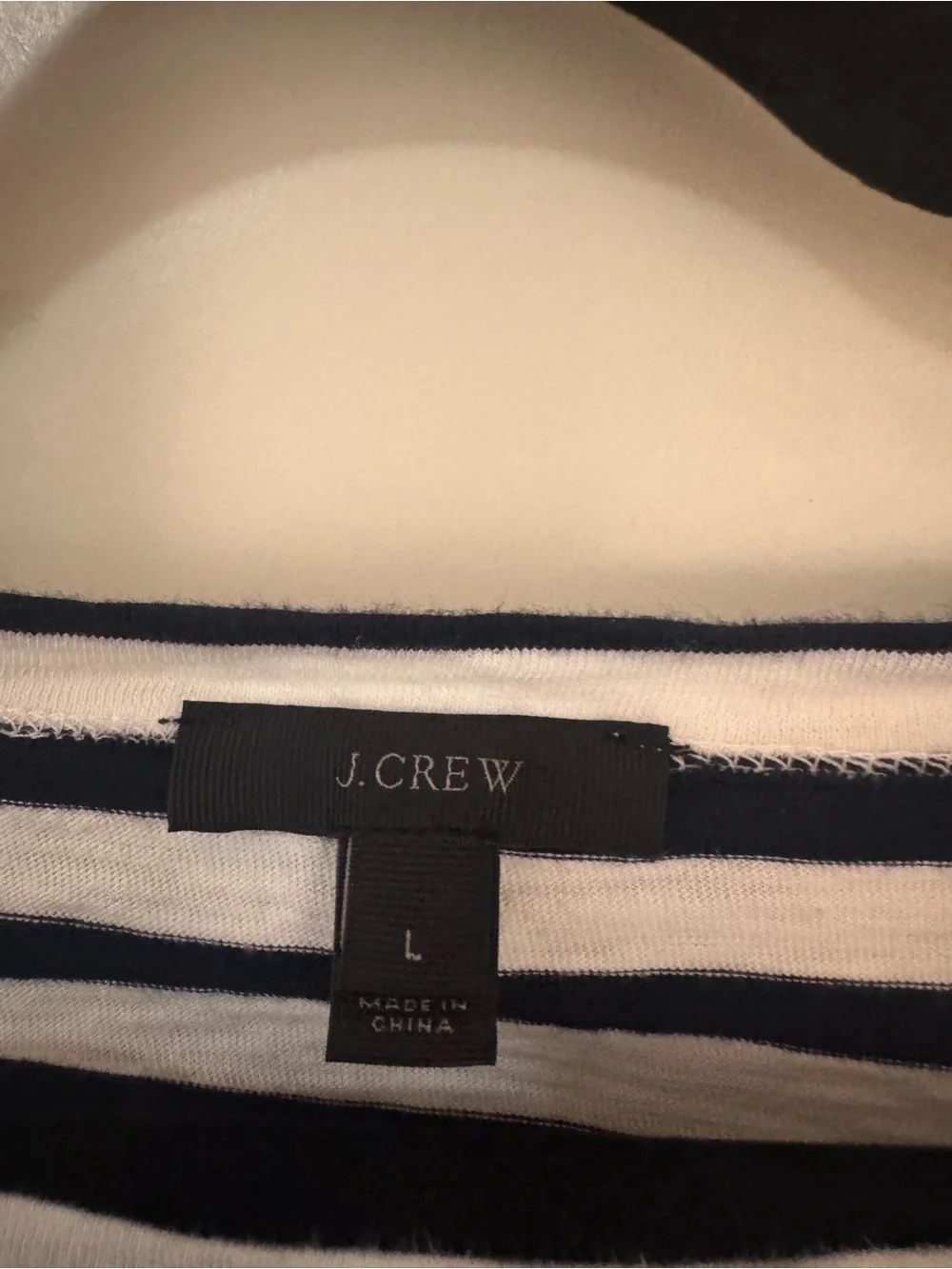 J.CREW Hello, Sailor Striped Boat Neck Long Sleeve 100% Cotton T-Shirt L